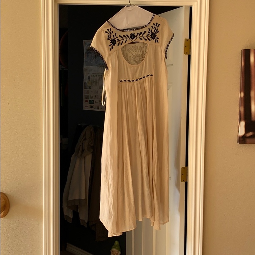 Free people boho dress (with slip)
